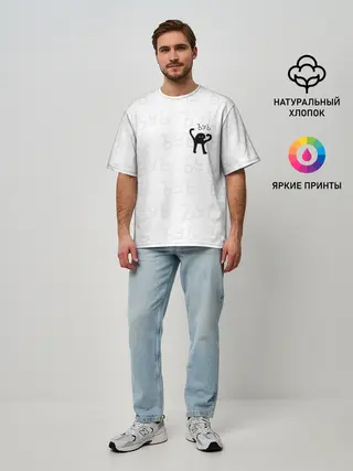 Мужская футболка оверсайз / ЪУЪ СЪУКА