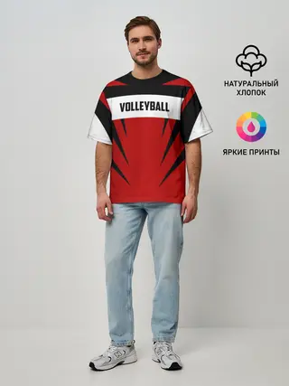 Мужская футболка оверсайз / Volleyball