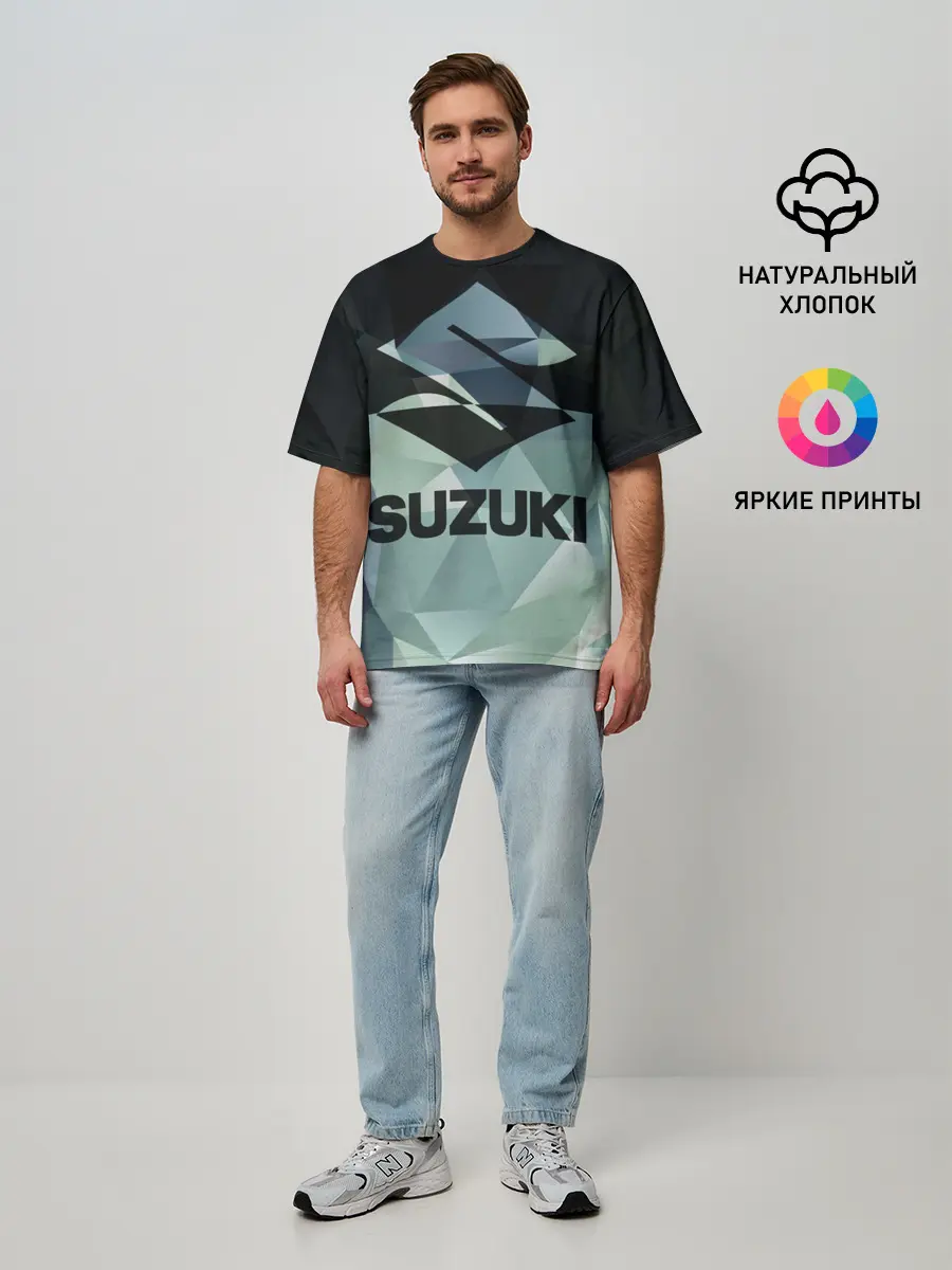 Мужская футболка оверсайз / SUZUKI