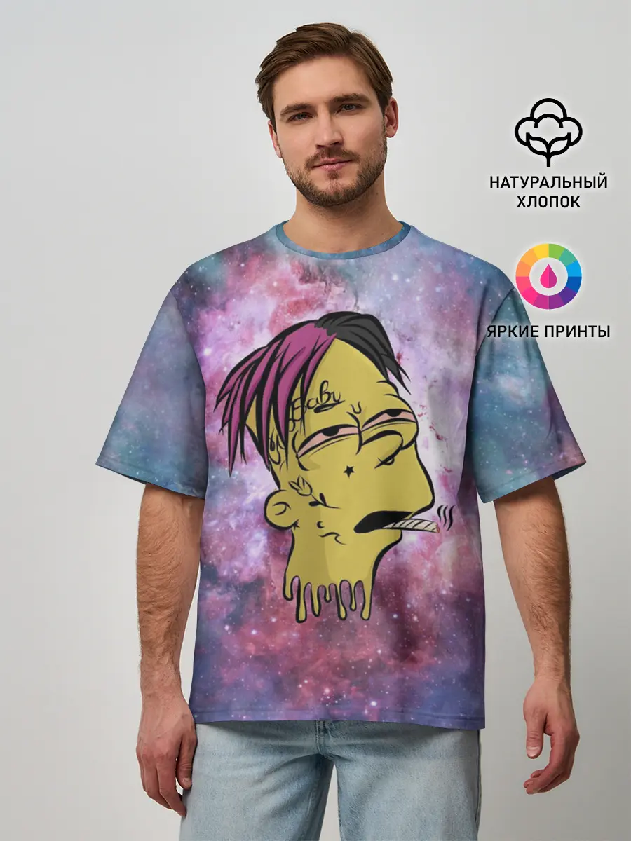 Мужская футболка оверсайз / Lil Peep