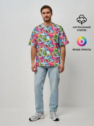 Мужская футболка оверсайз / С Рождеством и Новым Годом!