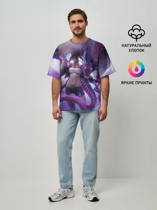 Мужская футболка оверсайз / LEAGUE OF LEGENDS AKALI / ЛИГА ЛЕГЕНД АКАЛИ