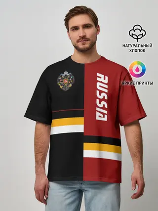 Мужская футболка оверсайз / Russia