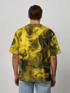 Мужская футболка оверсайз / Желтый Неоновый Дым