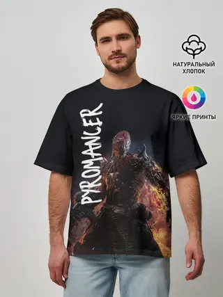 Мужская футболка оверсайз / Pyromancer