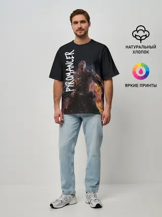 Мужская футболка оверсайз / Pyromancer