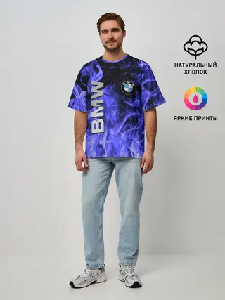 Мужская футболка оверсайз / BMW