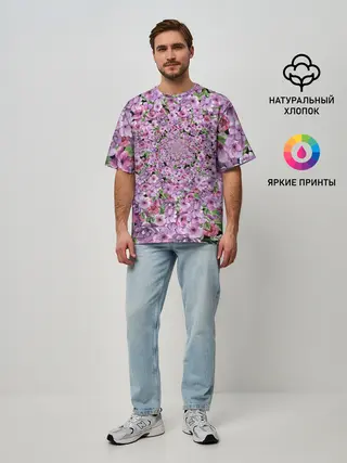 Мужская футболка оверсайз / СИРЕНЬ | VIOLET LILAC