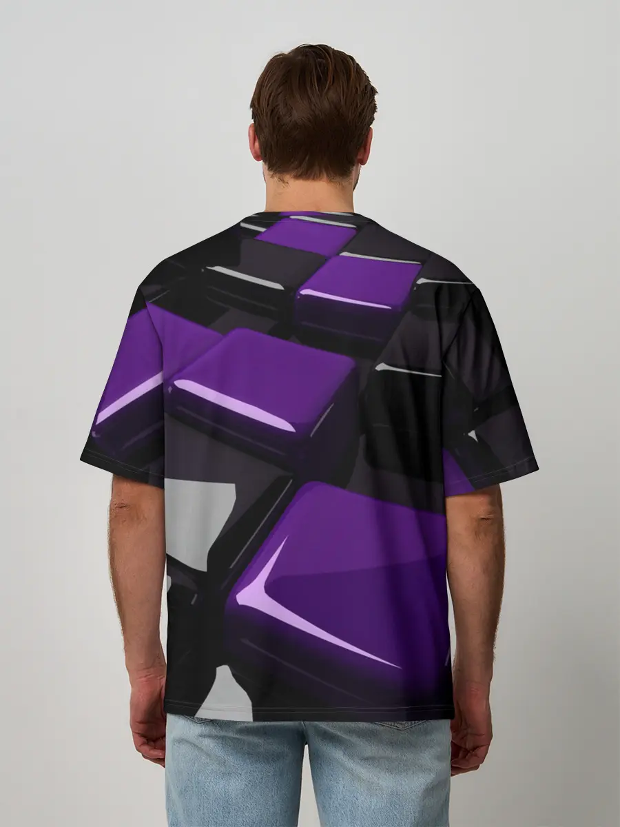 Мужская футболка оверсайз / НЕОНОВАЯ ГЕОМЕТРИЯ