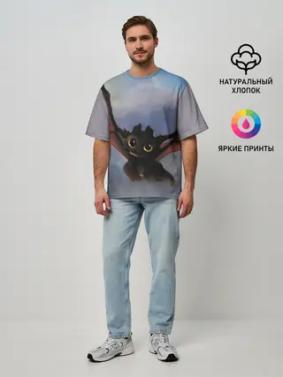 Мужская футболка оверсайз / Беззубик