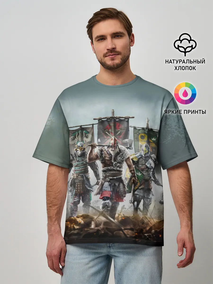 Мужская футболка оверсайз / For Honor