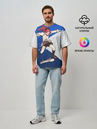 Мужская футболка оверсайз / Meow team