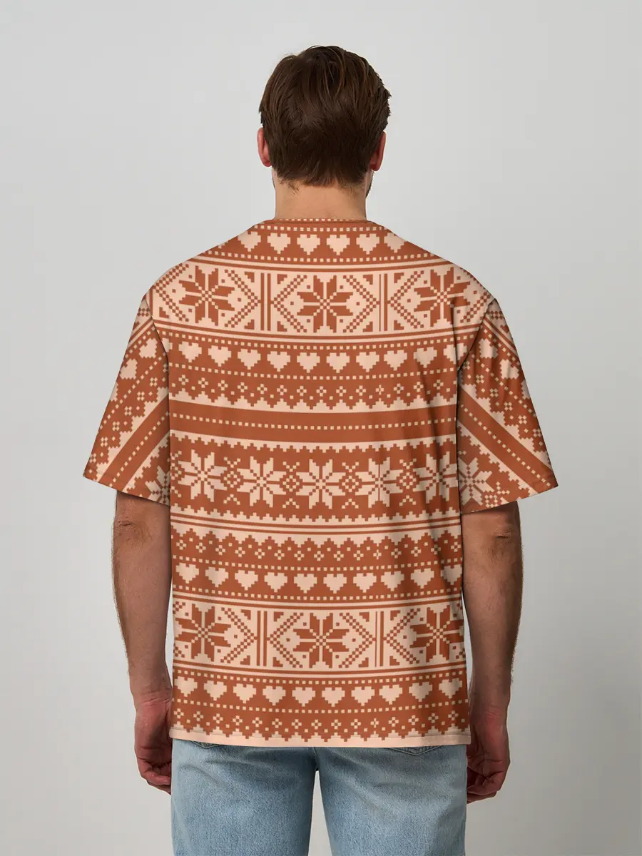 Мужская футболка оверсайз / Тепло свитера