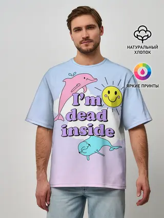 Мужская футболка оверсайз / Dead Inside