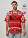 Мужская футболка оверсайз / Праздничный The Beatles
