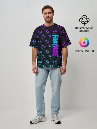 Мужская футболка оверсайз / MARSHMELLO