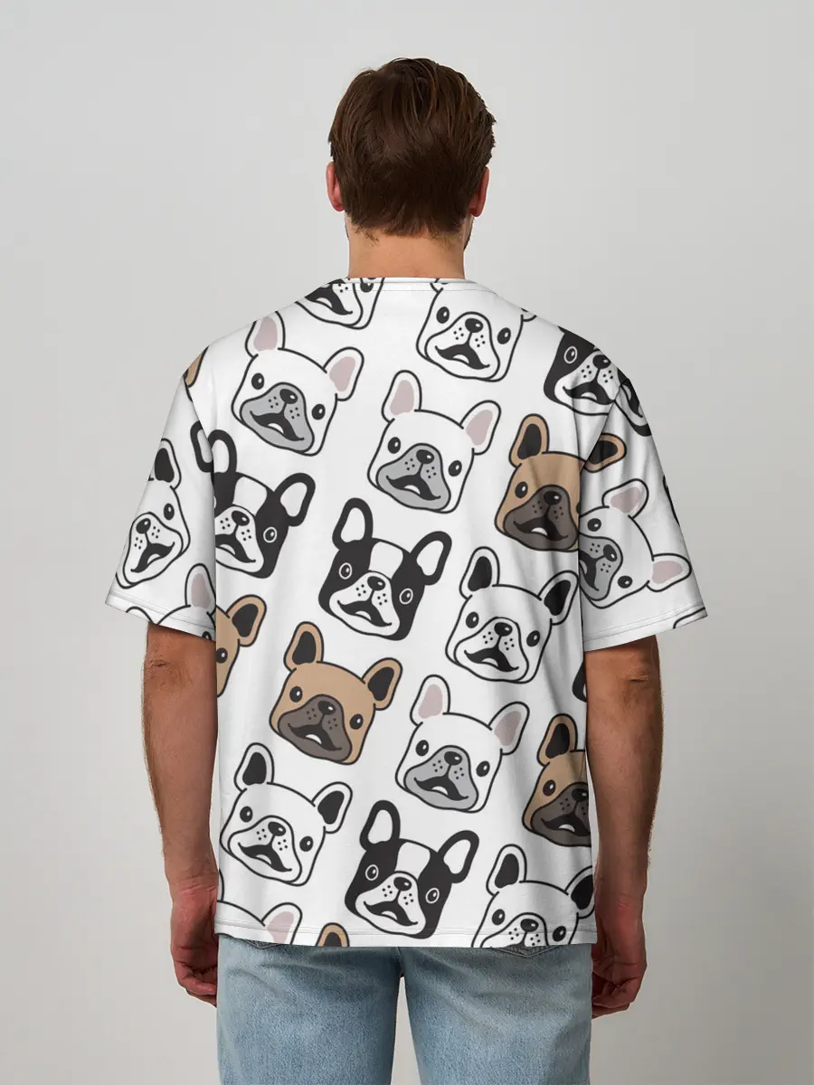 Мужская футболка оверсайз / БОСТОН ТЕРЬЕР | BOSTON TERRIER