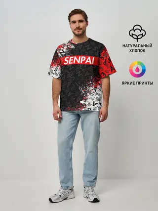 Мужская футболка оверсайз / SENPAI