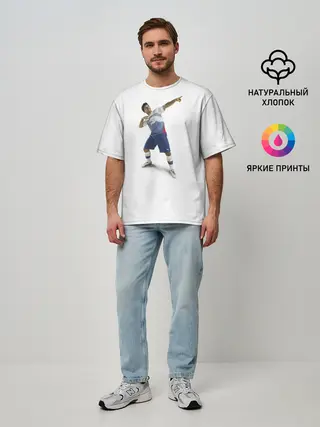 Мужская футболка оверсайз / Смешной Серхио Агуэро