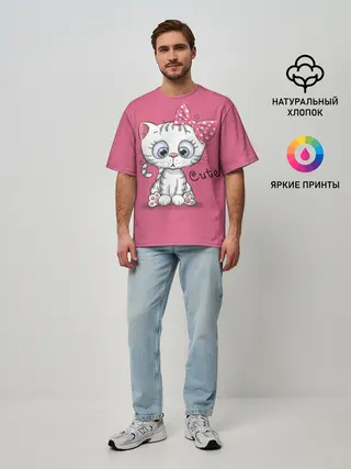 Мужская футболка оверсайз / Cute