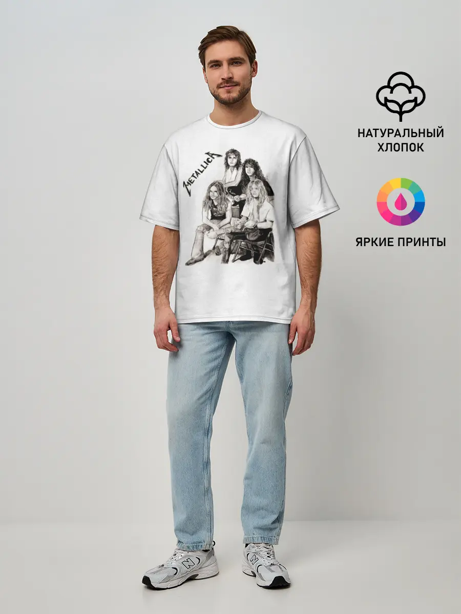 Мужская футболка оверсайз / Metallica
