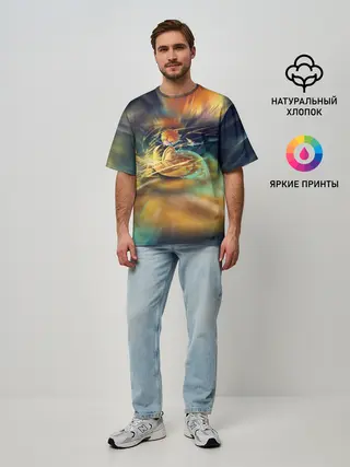 Мужская футболка оверсайз / ZENITSU | ЗЕНИТСУ | DEMON SLAYER