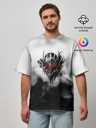 Мужская футболка оверсайз / Берсерк: Облачно.