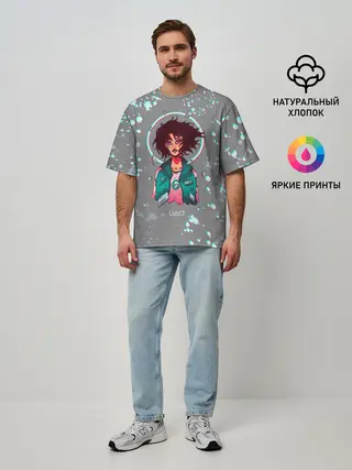 Мужская футболка оверсайз / 067 | ГЛИТЧ