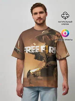 Мужская футболка оверсайз / FREE FIRE