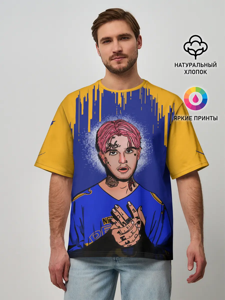 Мужская футболка оверсайз / LIL PEEP | ЛИЛ ПИП