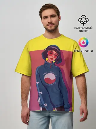 Мужская футболка оверсайз / K-pop