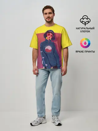 Мужская футболка оверсайз / K-pop