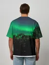 Мужская футболка оверсайз / Северное сияние