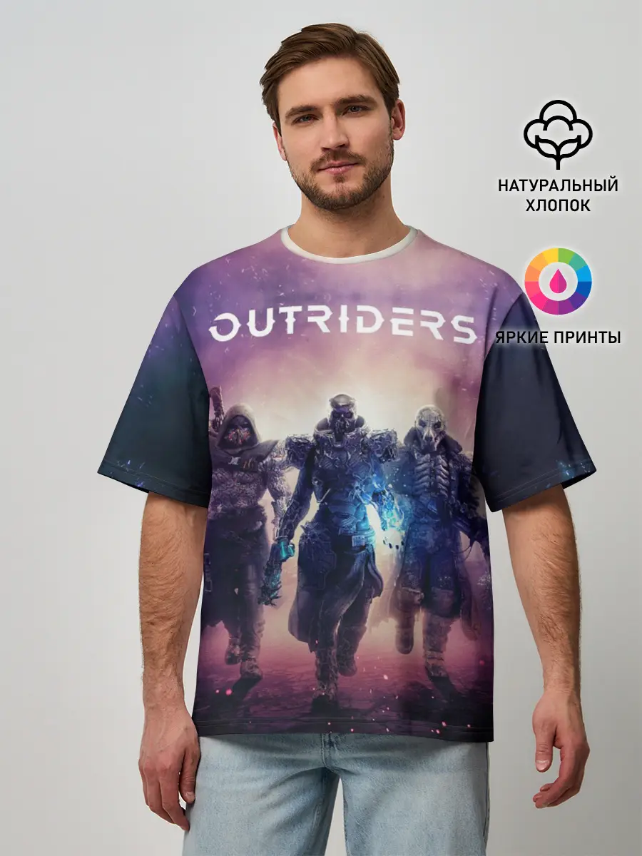 Мужская футболка оверсайз / Outriders