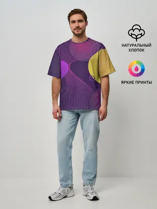 Мужская футболка оверсайз / ГЕОМЕТРИЧЕСКИЕ ЛИНИИ