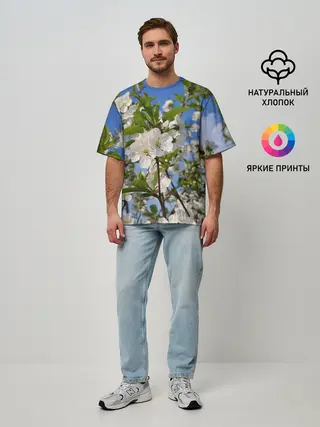 Мужская футболка оверсайз / Цвет вишни