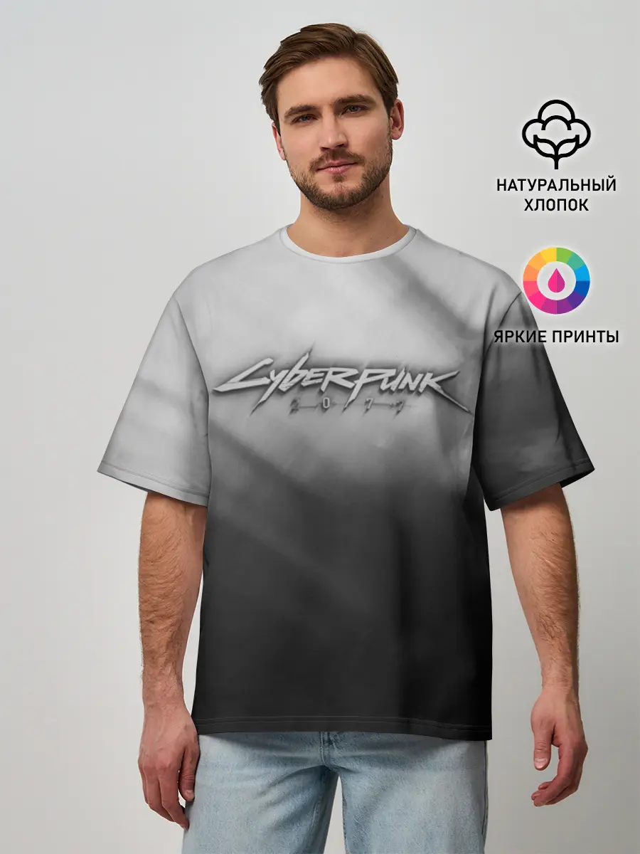 Мужская футболка оверсайз / CYBERPUNK 2077