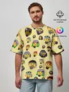 Мужская футболка оверсайз / Thinking emoji skins