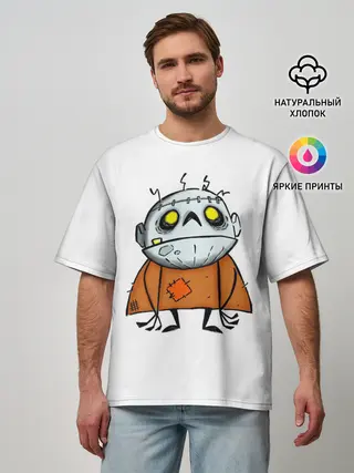 Мужская футболка оверсайз / чудиже франкенштейн