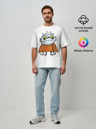 Мужская футболка оверсайз / чудиже франкенштейн