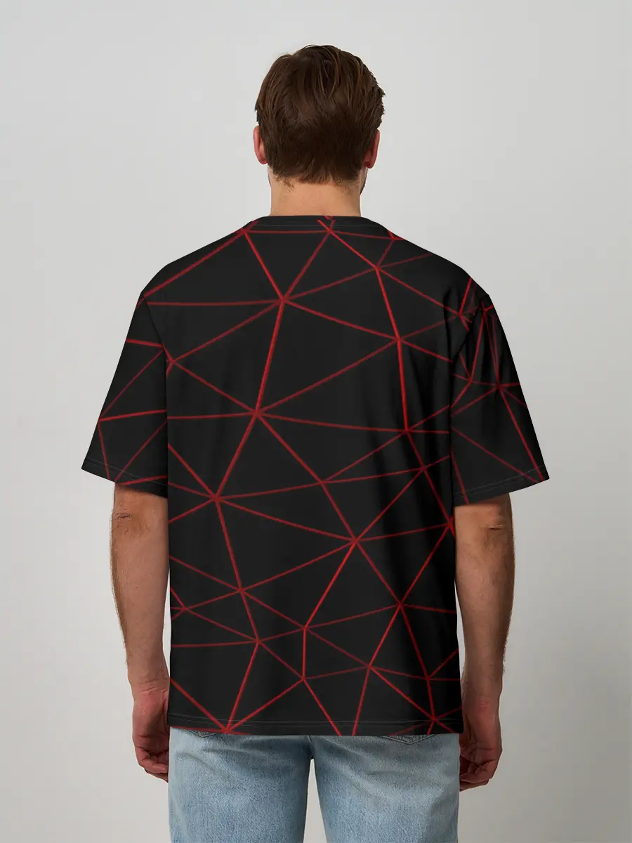 Мужская футболка оверсайз / Сетка