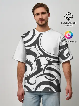Мужская футболка оверсайз / Узоры