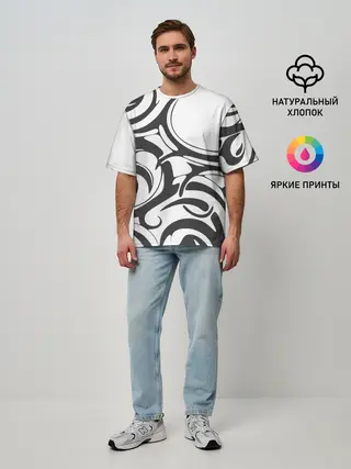 Мужская футболка оверсайз / Узоры