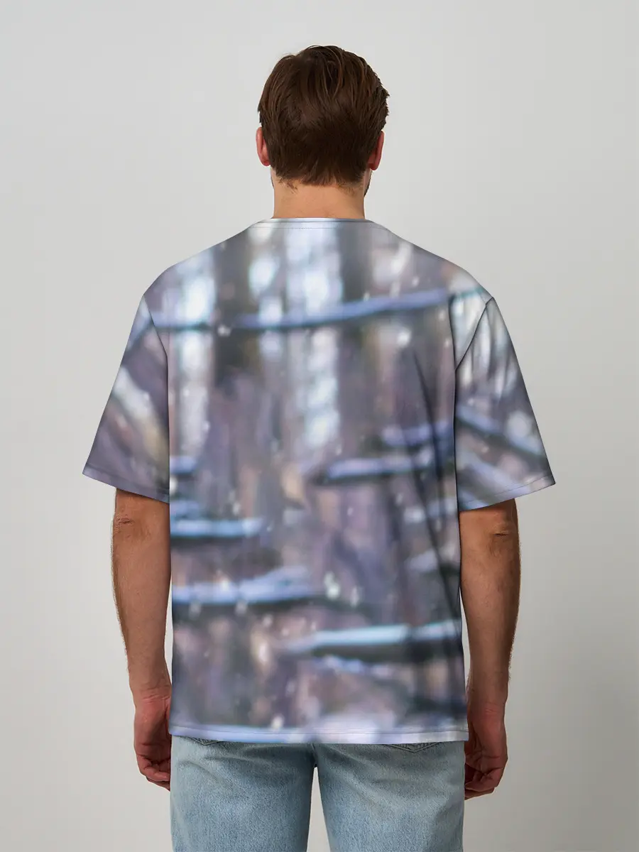 Мужская футболка оверсайз / Золотистый Ретривер