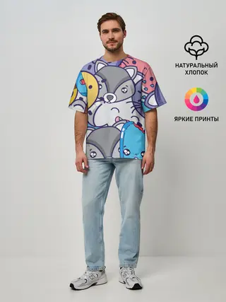 Мужская футболка оверсайз / Текстура