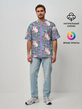 Мужская футболка оверсайз / Маленькие Единорожки