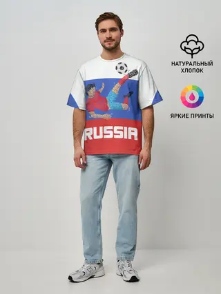 Мужская футболка оверсайз / Футбол Россия