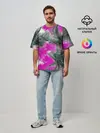 Мужская футболка оверсайз / Palms Glitch