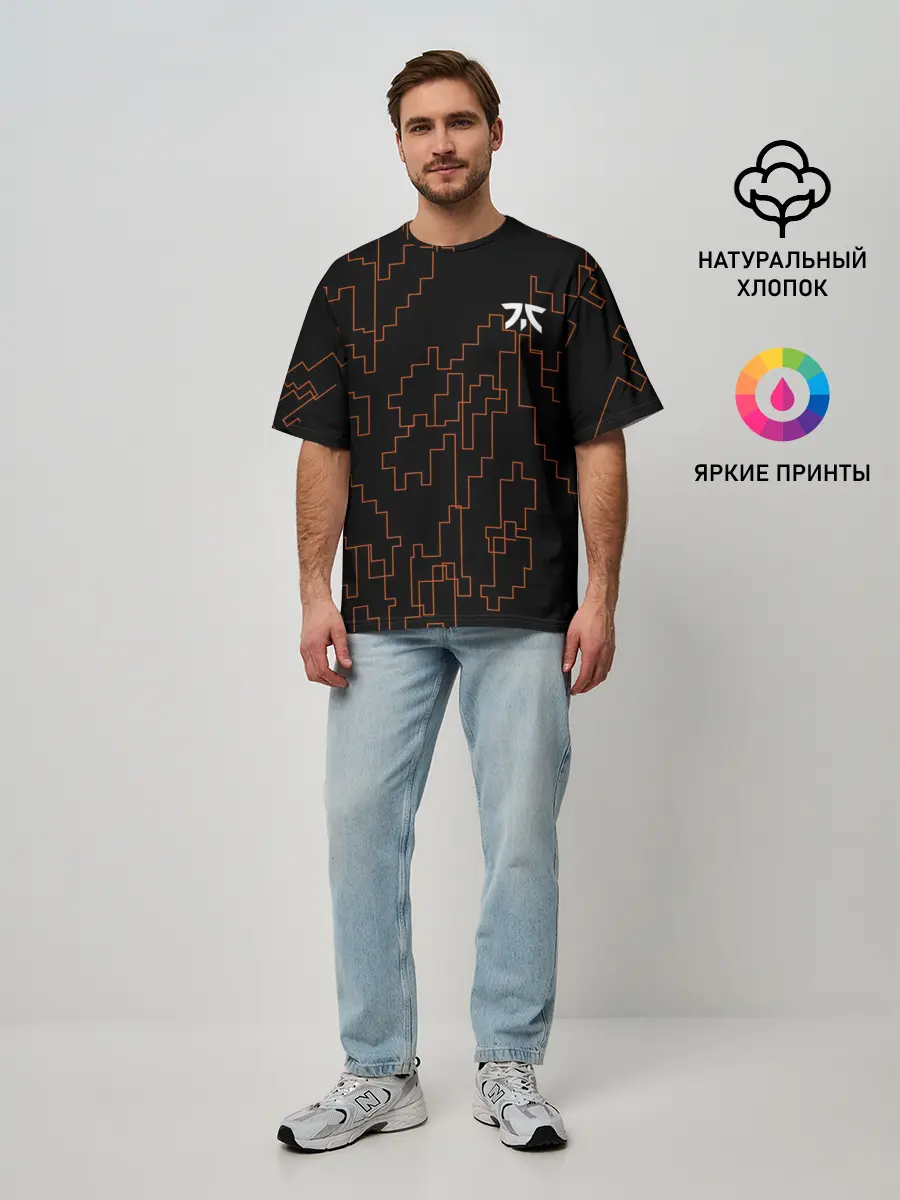 Мужская футболка оверсайз / cs:go - Fnatic 2021