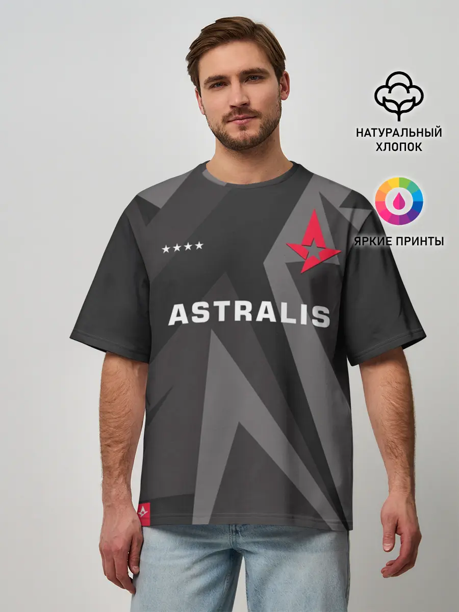 Мужская футболка оверсайз / Astralis - Jersey Pro